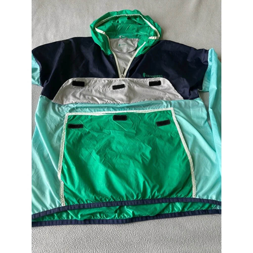 Cotopaxi Windbreaker Mens Small Teca Hooded Half Zip Lightweight Colorblock Hike - Picture 2 of 10